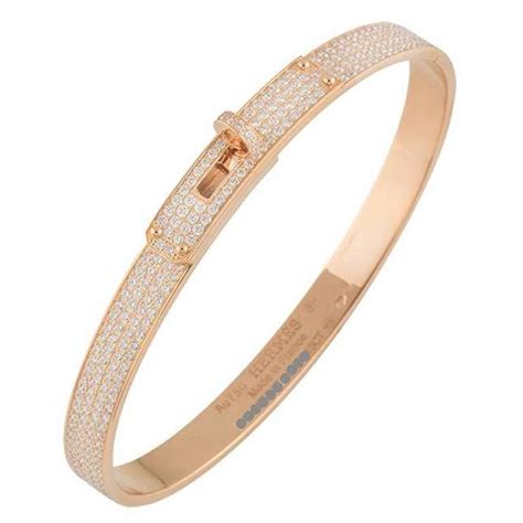 Hermes kelly diamond bangle